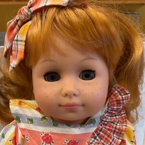 1990s Gotz Puppe Doll with Beautiful Auburn Hair.